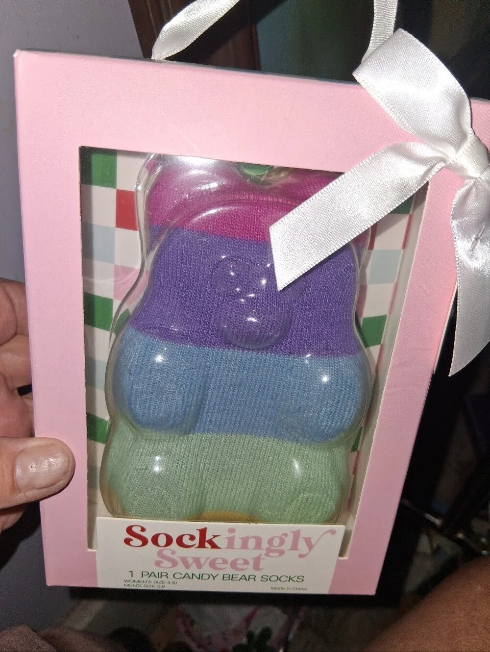 Adorable Candy Bear Form Multicolor Socks